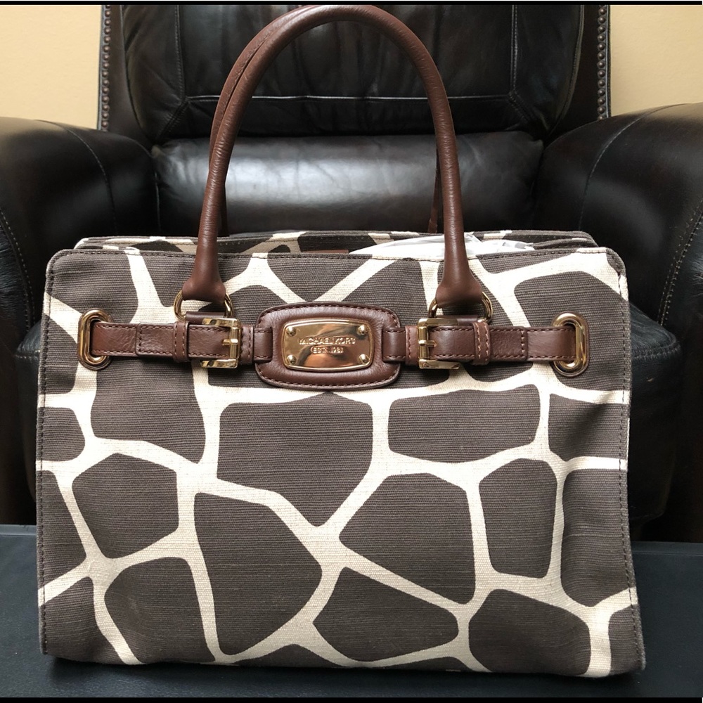 Michael Kors Large Giraffe Brown Hamilton Handbag